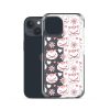 Cat Flowers and Hearts iPhone Clear Case