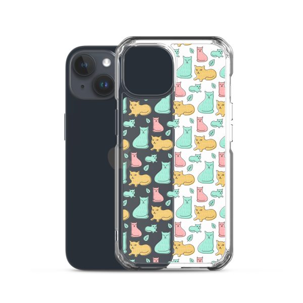 clear-case-for-iphone-iphone-15-case-with-phone-6a1d6df614766.jpg Cat Cute Colorful iPhone Clear Case