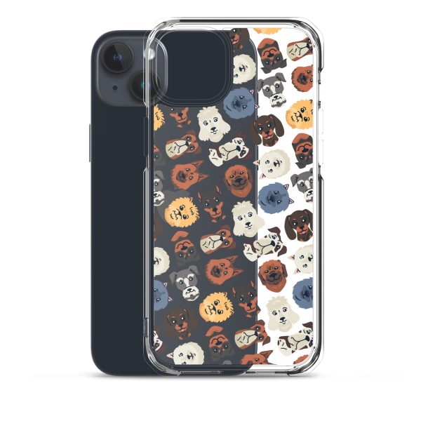 Dog Heads Seamless iPhone Clear Case
