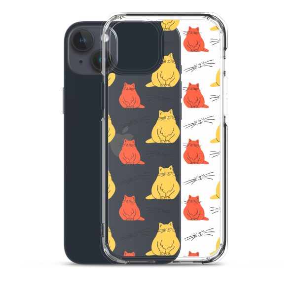 Abstract Colorful Cats iPhone Clear Case
