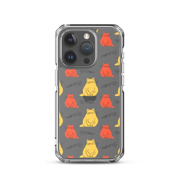 Abstract Colorful Cats iPhone Clear Case