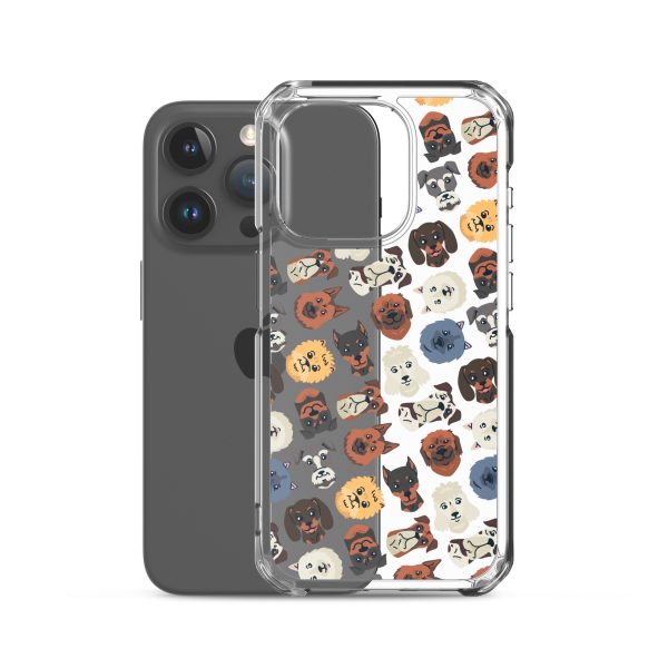Dog Heads Seamless iPhone Clear Case