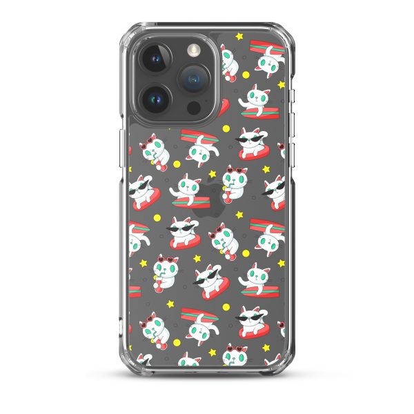 clear-case-for-iphone-iphone-15-pro-max-case-on-phone-6a1d6f6a9f4f8.jpg Cat Surfing iPhone Clear Case