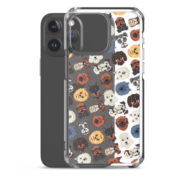 Dog Heads Seamless iPhone Clear Case
