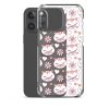 Cat Flowers and Hearts iPhone Clear Case