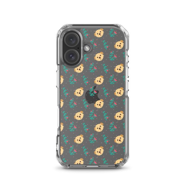 clear-case-for-iphone-iphone-16-case-on-phone-6a1d6bd25bcc7.jpg Dogs and Flowers iPhone Clear Case