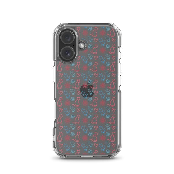 clear-case-for-iphone-iphone-16-case-on-phone-6a1d6fc0b124a.jpg Cats and Flowers iPhone Clear Case