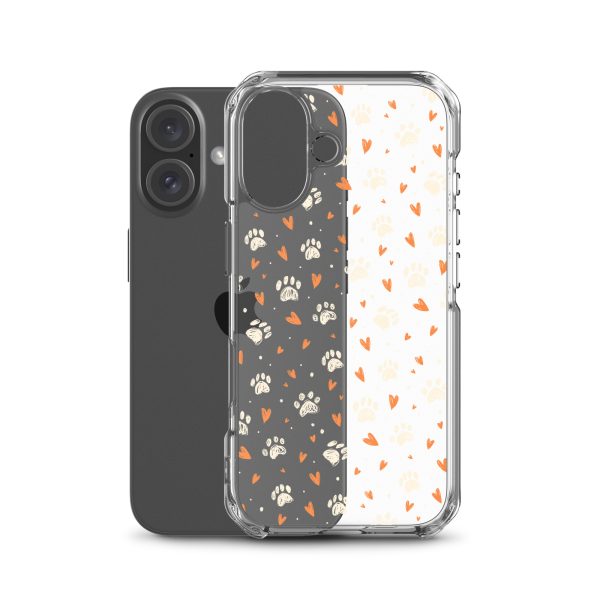 Paws Prints Hearts iPhone Clear Case