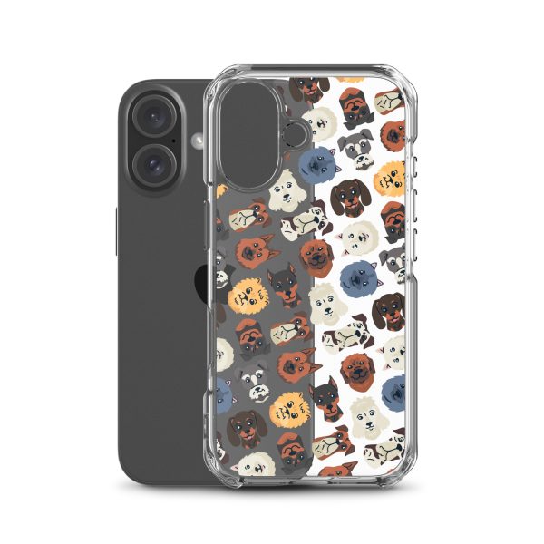 Dog Heads Seamless iPhone Clear Case