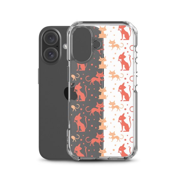 Cat Silhouettes Seamless iPhone Clear Case