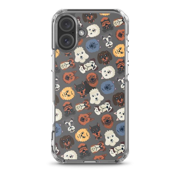 Dog Heads Seamless iPhone Clear Case