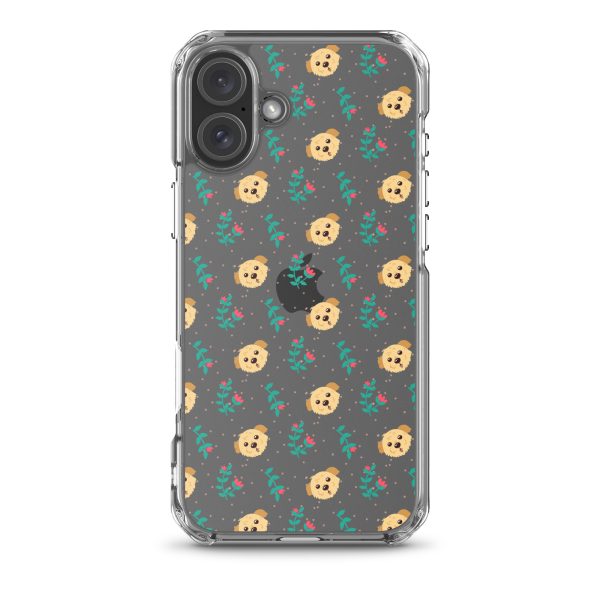 clear-case-for-iphone-iphone-16-plus-case-on-phone-6a1d6bd25ba17.jpg Dogs and Flowers iPhone Clear Case