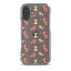 Cat Silhouettes Seamless iPhone Clear Case