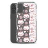 Cat Flowers and Hearts iPhone Clear Case