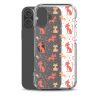 Cat Silhouettes Seamless iPhone Clear Case