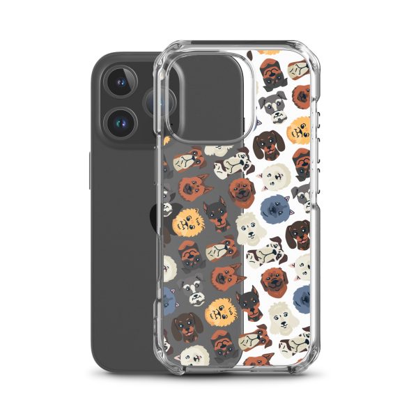 Dog Heads Seamless iPhone Clear Case