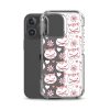 Cat Flowers and Hearts iPhone Clear Case