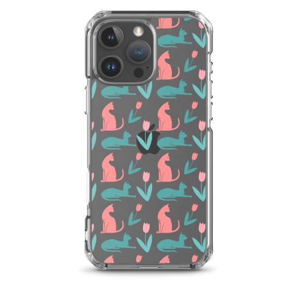 clear-case-for-iphone-iphone-16-pro-max-case-on-phone-6a1d6dc3569bf.jpg Cat Silhouettes iPhone Clear Case