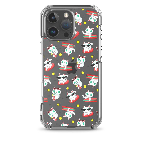 clear-case-for-iphone-iphone-16-pro-max-case-on-phone-6a1d6f6a9fbd6.jpg Cat Surfing iPhone Clear Case