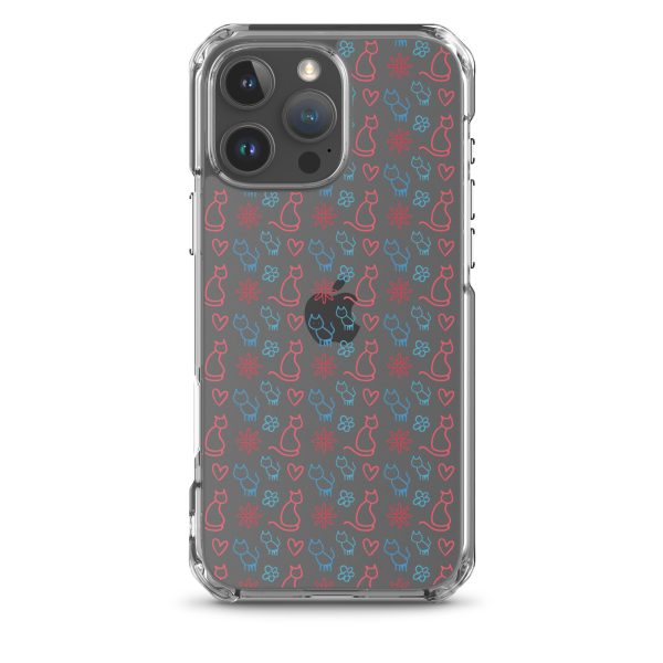 clear-case-for-iphone-iphone-16-pro-max-case-on-phone-6a1d6fc0b1097.jpg Cats and Flowers iPhone Clear Case
