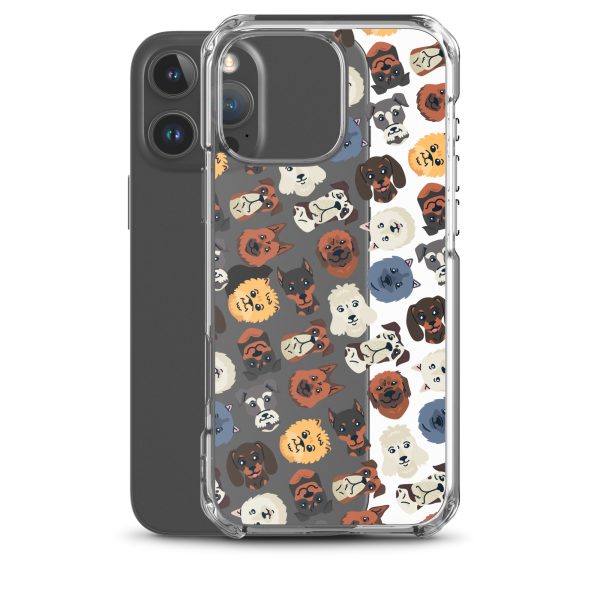 Dog Heads Seamless iPhone Clear Case