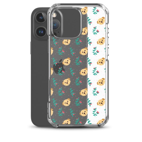 clear-case-for-iphone-iphone-16-pro-max-case-with-phone-6a1d6bd25bb50.jpg Dogs and Flowers iPhone Clear Case