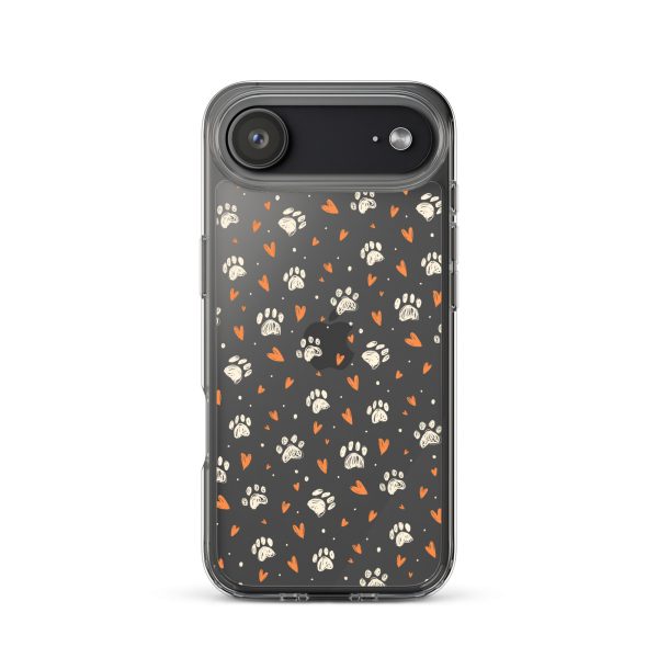 Paws Prints Hearts iPhone Clear Case