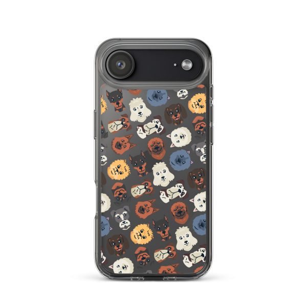 Dog Heads Seamless iPhone Clear Case