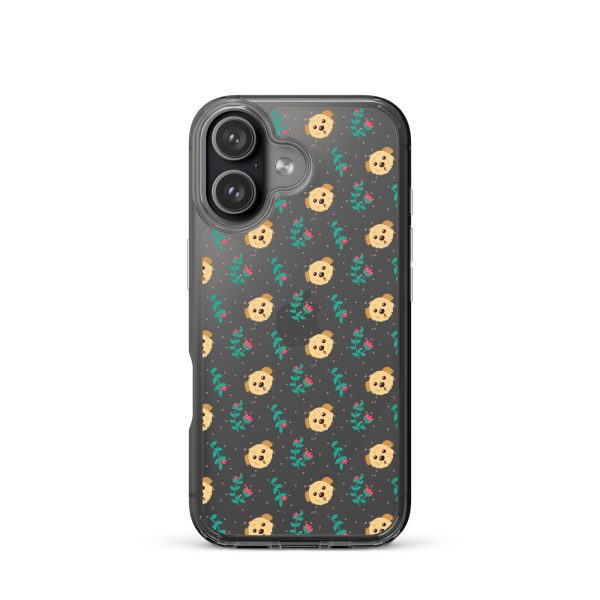 clear-case-for-iphone-iphone-17-case-on-phone-6a1d6bd25be8c.jpg Dogs and Flowers iPhone Clear Case