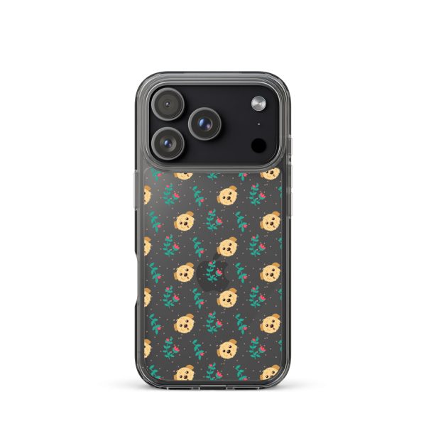 clear-case-for-iphone-iphone-17-pro-case-on-phone-6a1d6bd25be40.jpg Dogs and Flowers iPhone Clear Case