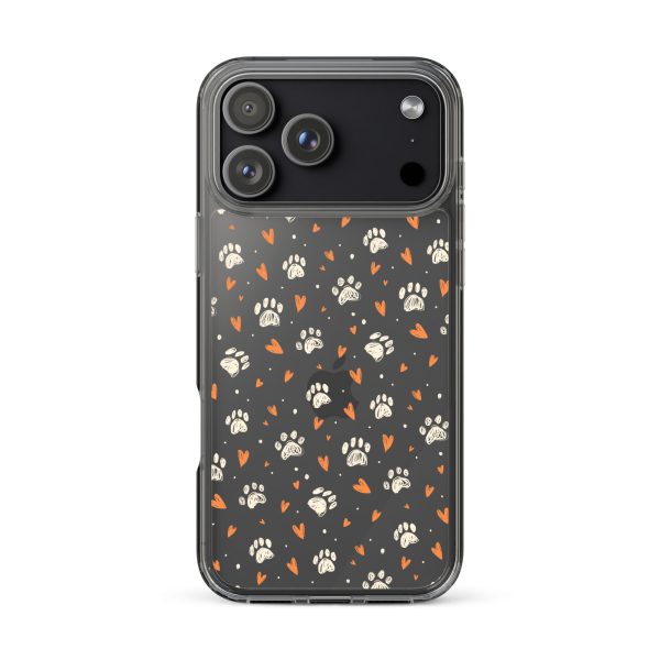 Paws Prints Hearts iPhone Clear Case