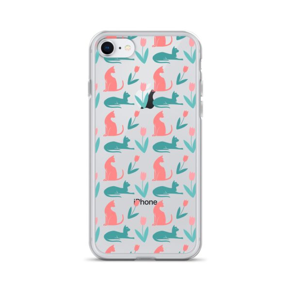 clear-case-for-iphone-iphone-7-8-case-on-phone-6a1d6dc356d92.jpg Cat Silhouettes iPhone Clear Case