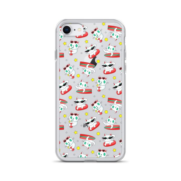 clear-case-for-iphone-iphone-7-8-case-on-phone-6a1d6f6aa039e.jpg Cat Surfing iPhone Clear Case