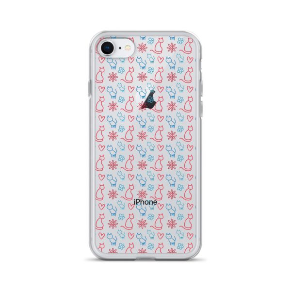 clear-case-for-iphone-iphone-7-8-case-on-phone-6a1d6fc0b155d.jpg Cats and Flowers iPhone Clear Case