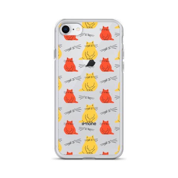 Abstract Colorful Cats iPhone Clear Case