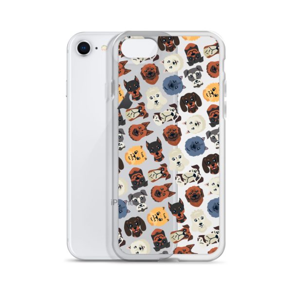 Dog Heads Seamless iPhone Clear Case
