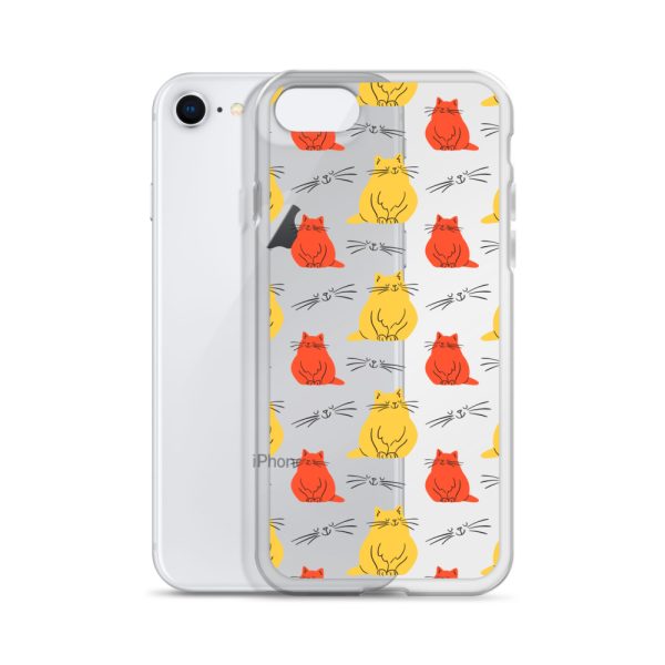 Abstract Colorful Cats iPhone Clear Case