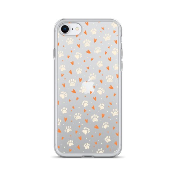 Paws Prints Hearts iPhone Clear Case