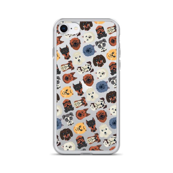 Dog Heads Seamless iPhone Clear Case