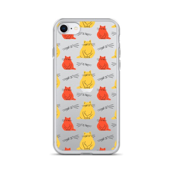 Abstract Colorful Cats iPhone Clear Case