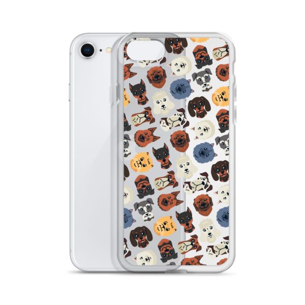 Dog Heads Seamless iPhone Clear Case