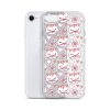Cat Flowers and Hearts iPhone Clear Case