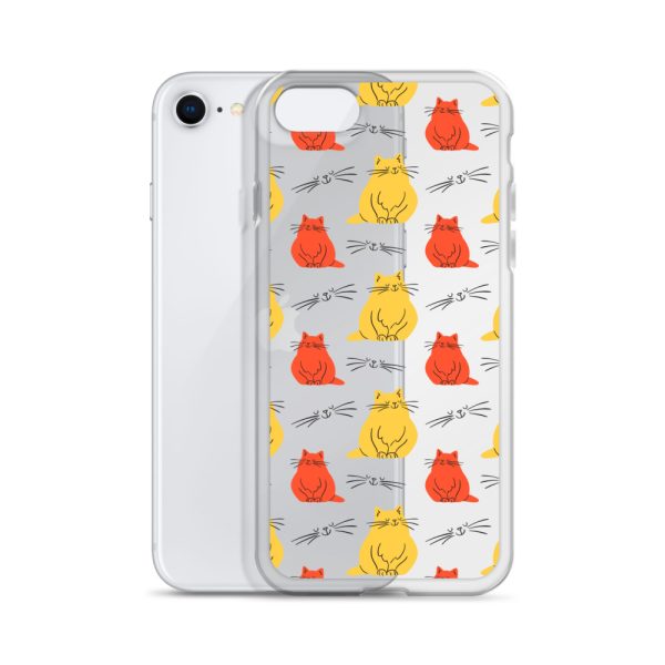 Abstract Colorful Cats iPhone Clear Case