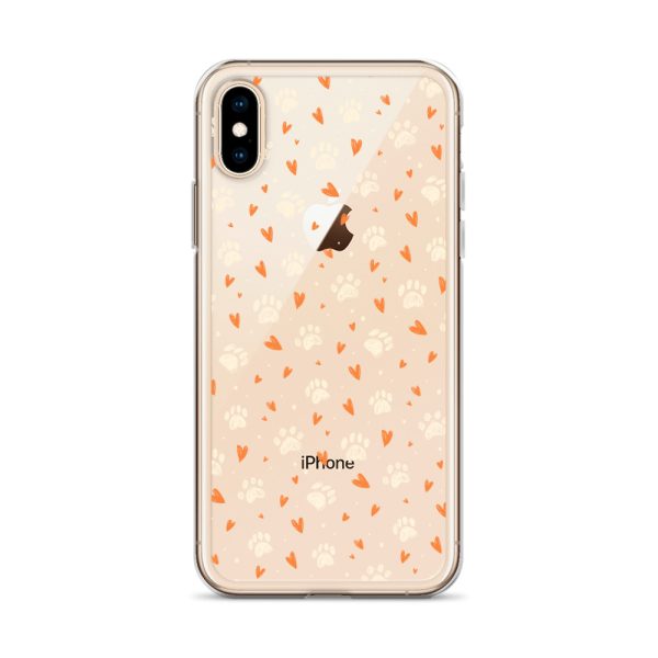 Paws Prints Hearts iPhone Clear Case