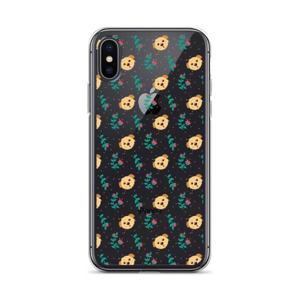 clear-case-for-iphone-iphone-x-xs-case-on-phone-6a1d6bd25c074.jpg Dogs and Flowers iPhone Clear Case