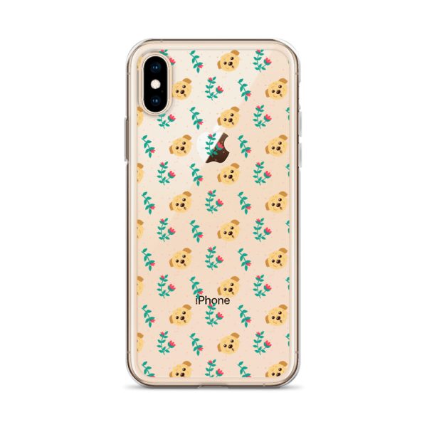 clear-case-for-iphone-iphone-x-xs-case-on-phone-6a1d6bd25c0fd.jpg Dogs and Flowers iPhone Clear Case