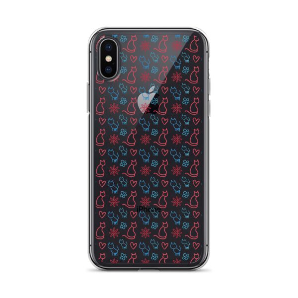 clear-case-for-iphone-iphone-x-xs-case-on-phone-6a1d6fc0b1701.jpg Cats and Flowers iPhone Clear Case