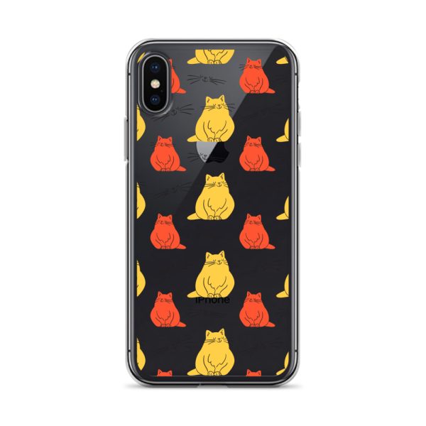 Abstract Colorful Cats iPhone Clear Case