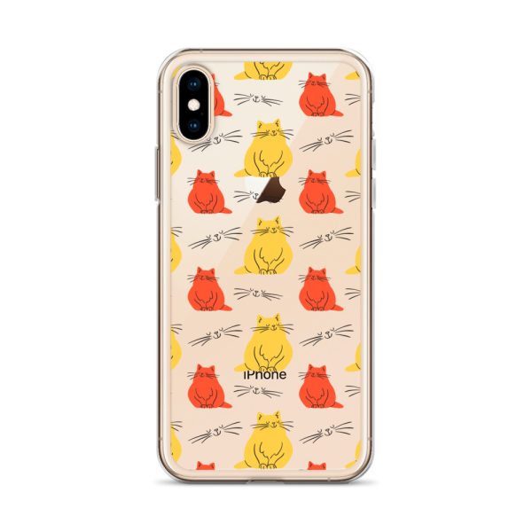 Abstract Colorful Cats iPhone Clear Case