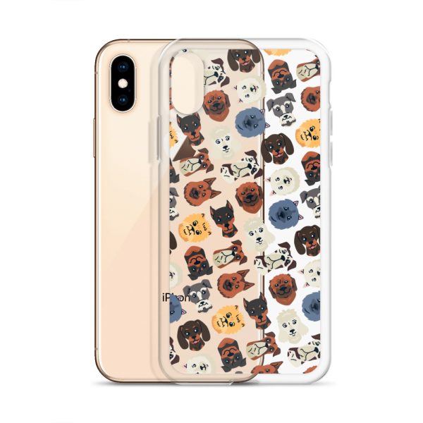 Dog Heads Seamless iPhone Clear Case